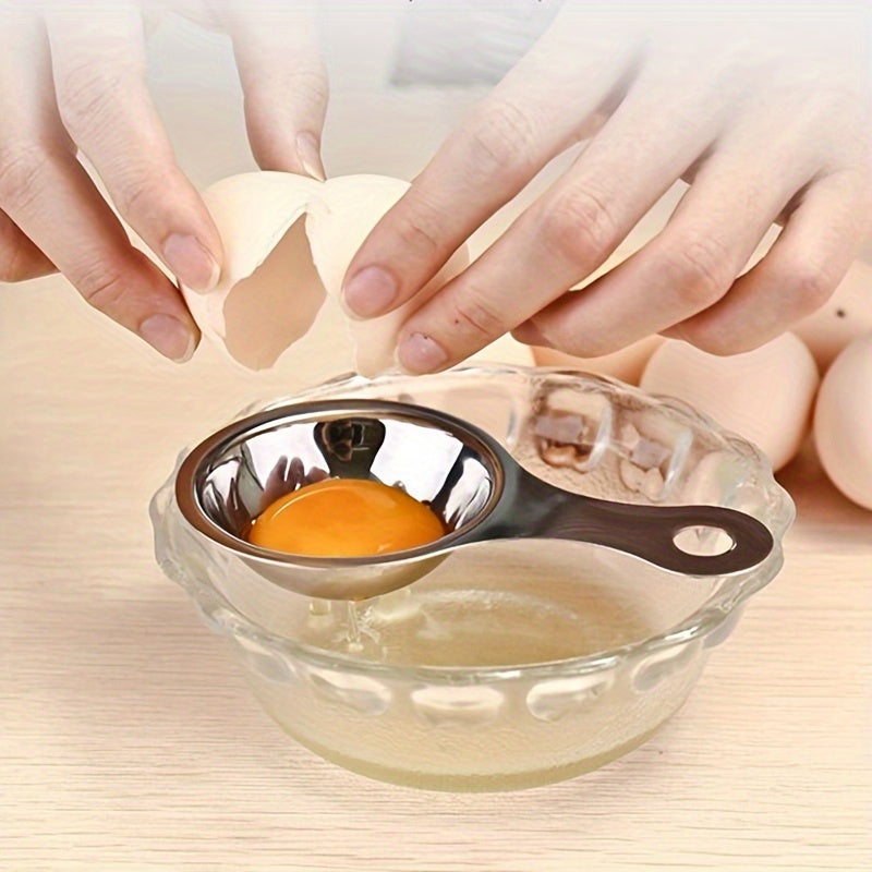 Durable Stainless Steel Egg Yolk Separator - Food Safe, Easy-to-Clean for Cooking and Baking Essential Kitchen Tool Suitable for Home & Restaurant Use, Cooking Accessory, Egg Separation Tool, Restaurant Kitchen Utensil, Food Safe Separator
