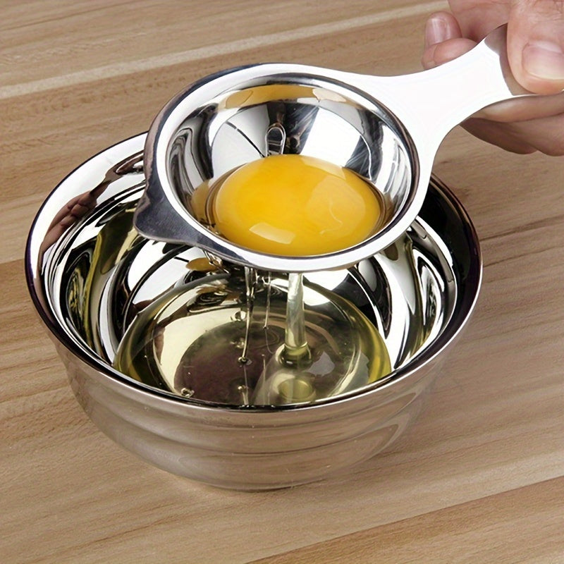Durable Stainless Steel Egg Yolk Separator - Food Safe, Easy-to-Clean for Cooking and Baking Essential Kitchen Tool Suitable for Home & Restaurant Use, Cooking Accessory, Egg Separation Tool, Restaurant Kitchen Utensil, Food Safe Separator