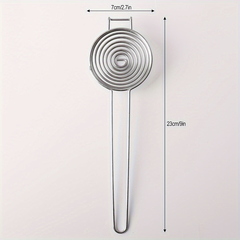 1pc Stainless Steel Egg Yolk & Egg White Separator with Extended Handle - Hygienic Egg Separator Suitable for,, Meringues, Omelets - Quick & Yolk/White Separation