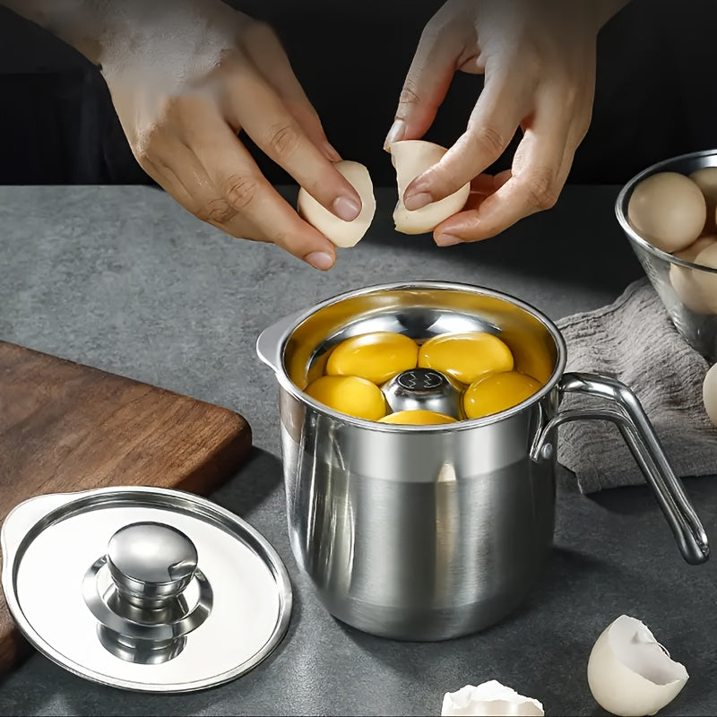 1 Set Premium 304 Stainless Steel Egg Separator - Quickly Easily Separates Egg Whites And Yolks - Kitchen Essential for Healthy Cooking And Baking